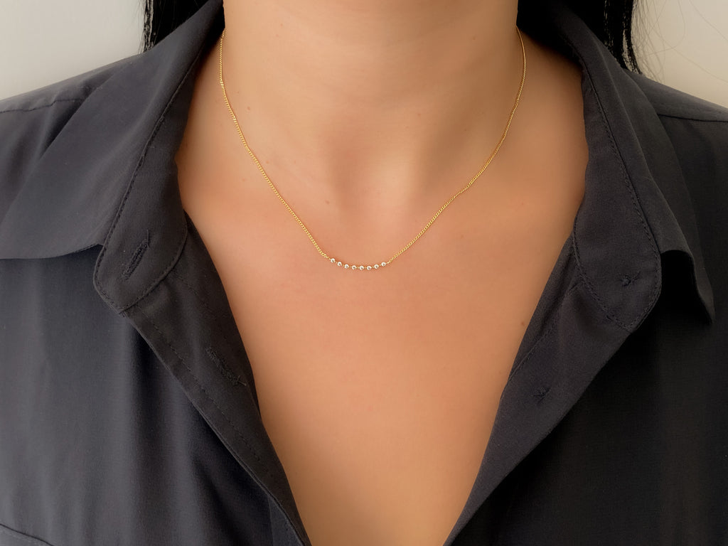 Diamond Strip Necklace