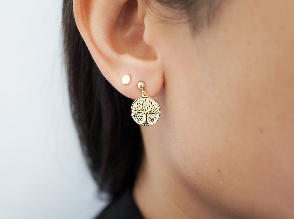 Tree Coin Earrings